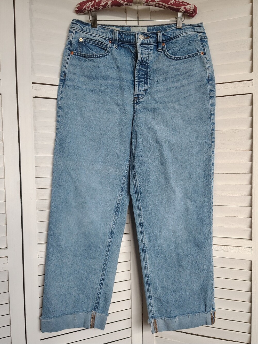 Universal Thread Highest Straight Leg Button Fly Cotton Jeans